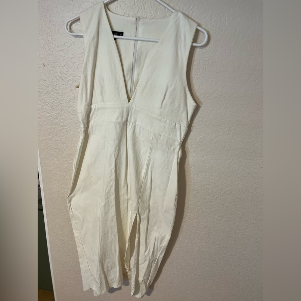 White dress with slit